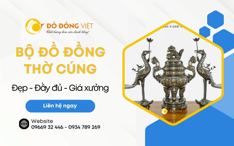 bộ đồ đồng thờ cúng