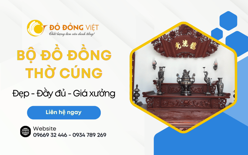 bộ đồ đồng thờ cúng