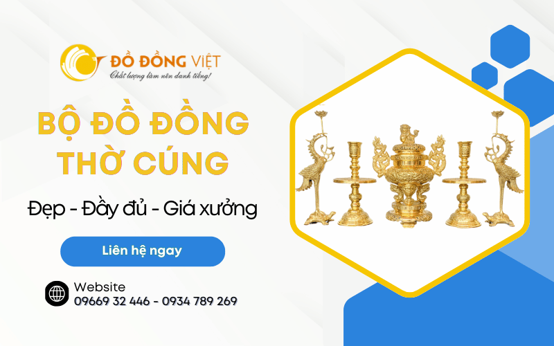 bộ đồ đồng thờ cúng