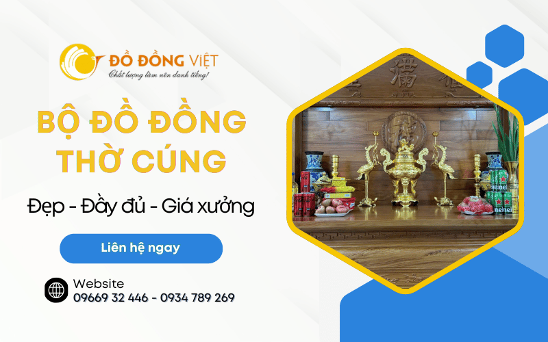 bộ đồ đồng thờ cúng